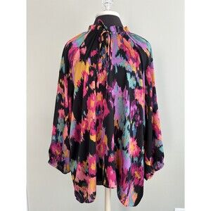 ee:some Womens Blouse Multicolor Relaxed Spring Colors XL
